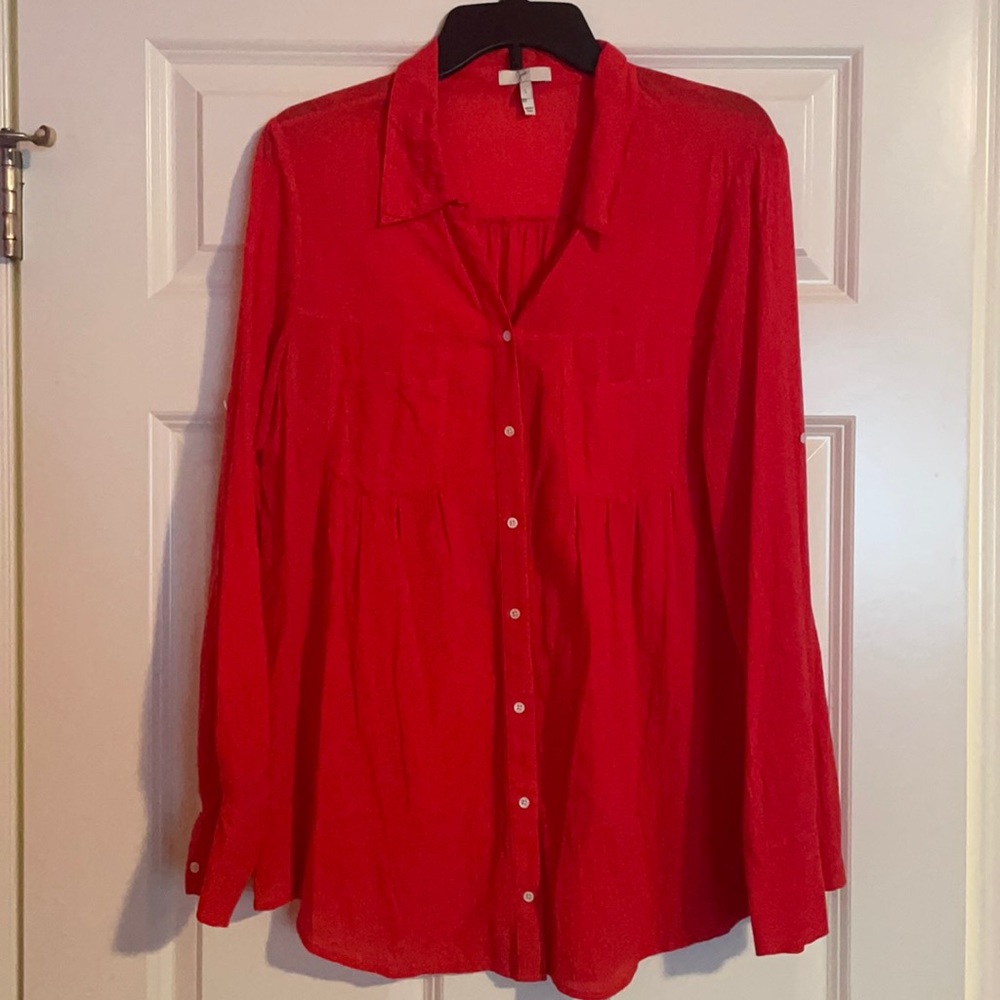 Red Joie blouse. Size large.